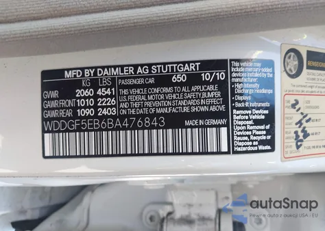 2011 Mercedes-Benz C 300 Sport from USA, damaged, VIN WDDGF5EB6BA476843